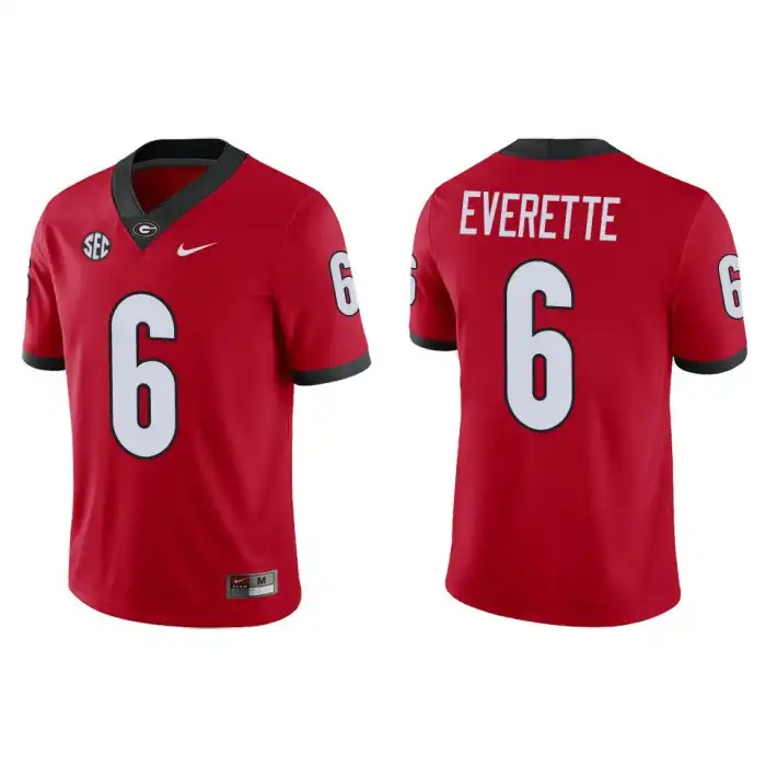 Daylen Everette Georgia Bulldogs Men's #6 Game College Red Football Jersey 2413MAOP2