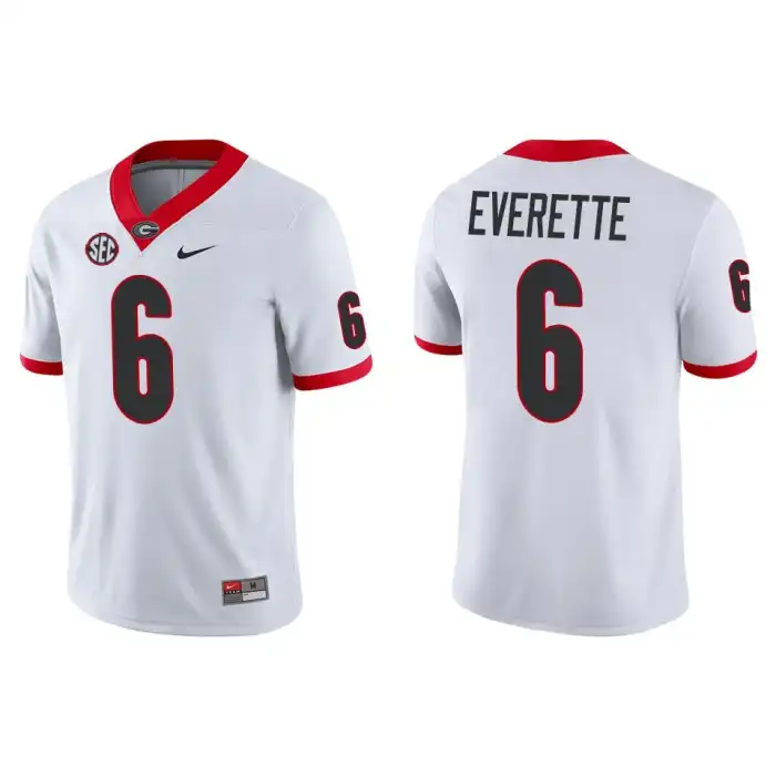 Daylen Everette Georgia Bulldogs Men's #6 Game College White Football Jersey 2413MDPY5