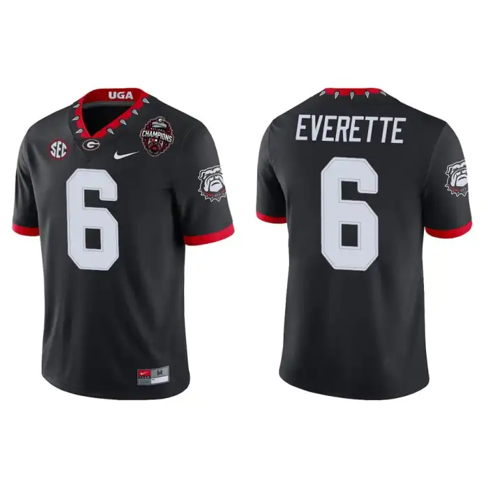 Daylen Everette Georgia Bulldogs Men's #6 Playoff Game College 2022 National Champions Black Football Jersey 2413KVMW4