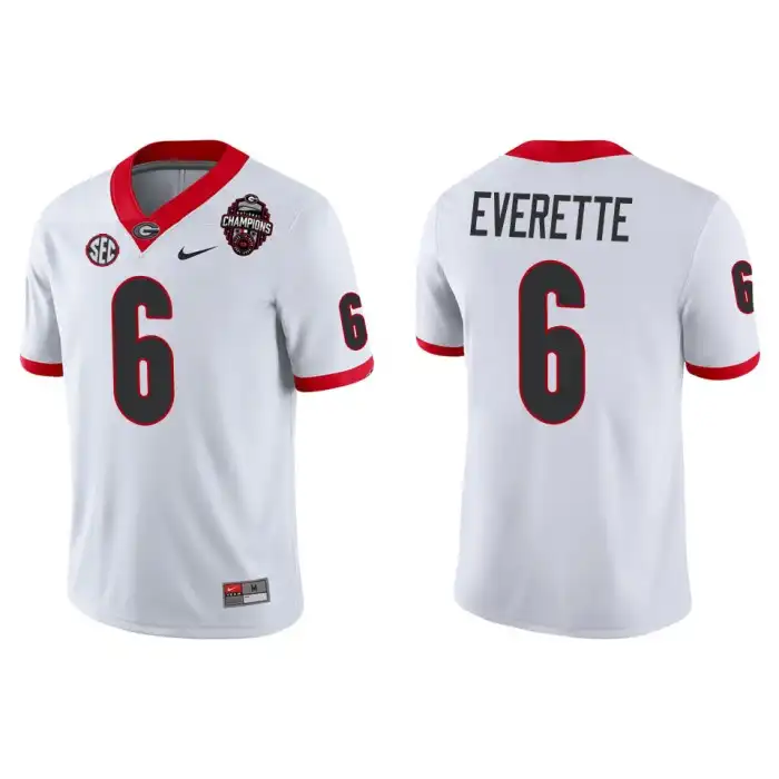 Daylen Everette Georgia Bulldogs Men's #6 Playoff Game College 2022 National Champions White Football Jersey 2413QFVD4