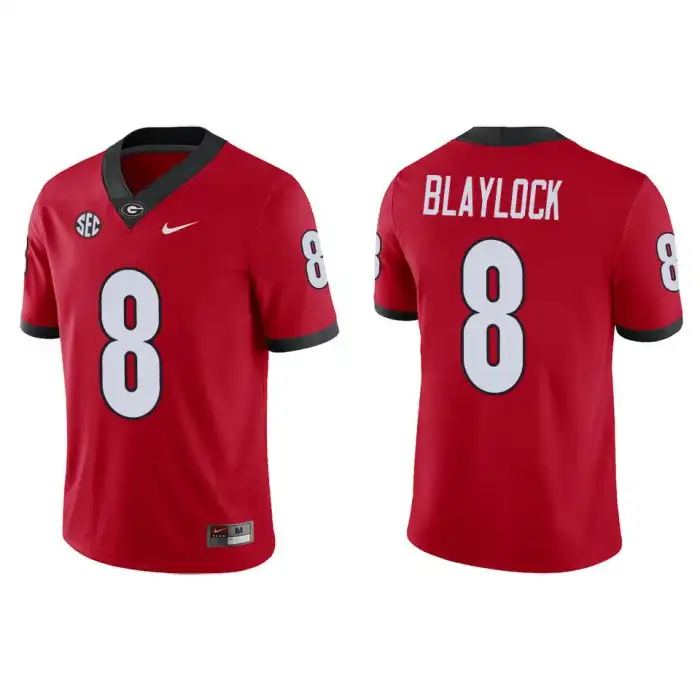 Dominick Blaylock Georgia Bulldogs Men's #8 Game College Red Football Jersey 2413OJBP3