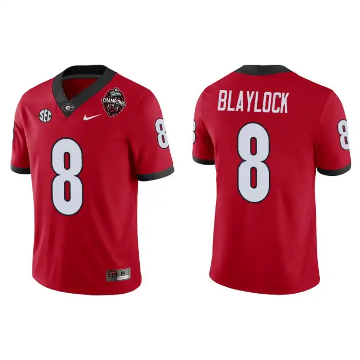 Dominick Blaylock Georgia Bulldogs Men's #8 Playoff Game College 2022 National Champions Red Football Jersey 2413UVQX0