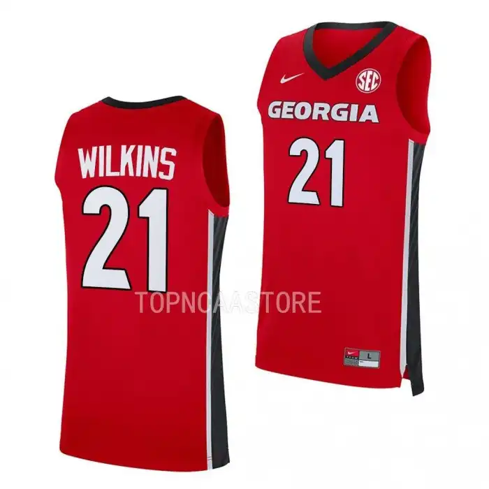 Dominique Wilkins Georgia Bulldogs Men's #21 Red Alumni College Replica Basketball Jersey 2413OEZN4