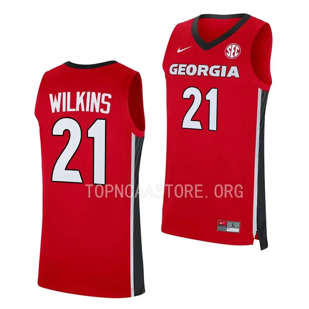 Dominique Wilkins Georgia Bulldogs Men's #21 Red Alumni College Replica Basketball Jersey 2413TWBX2