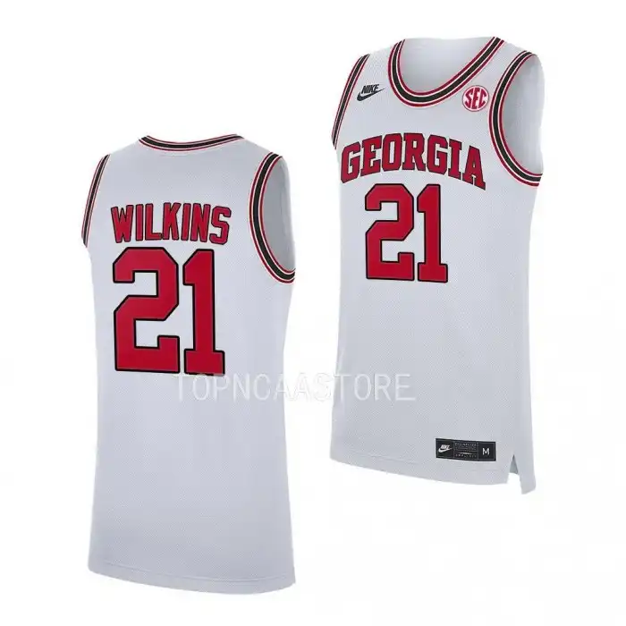 Dominique Wilkins Georgia Bulldogs Men's #21 White Replica College Alumni Basketball Jersey 2413NAFK1