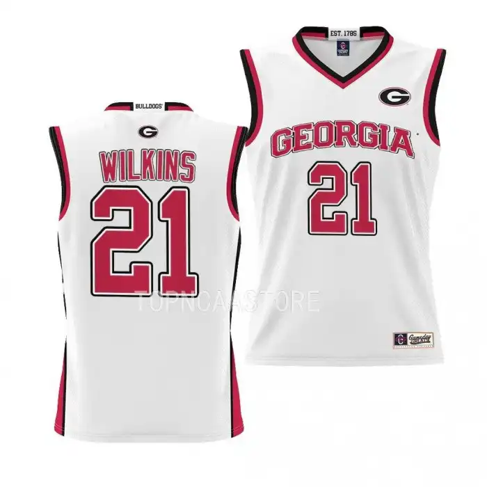 Dominique Wilkins Georgia Bulldogs Youth #21 Pick-A-Player College White Basketball Jersey 2413FYQF1