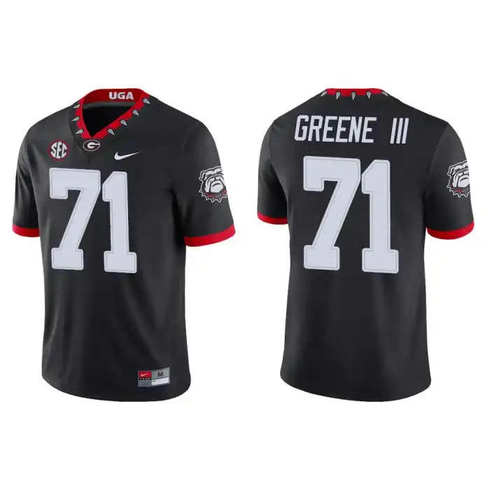 Earnest Greene III Georgia Bulldogs Men's #71 Alternate Black College Game Football Jersey 2413CGQD5