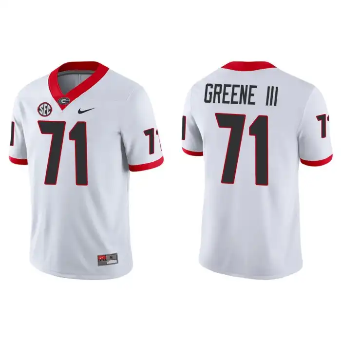 Earnest Greene III Georgia Bulldogs Men's #71 Game College White Football Jersey 2413YGHJ3