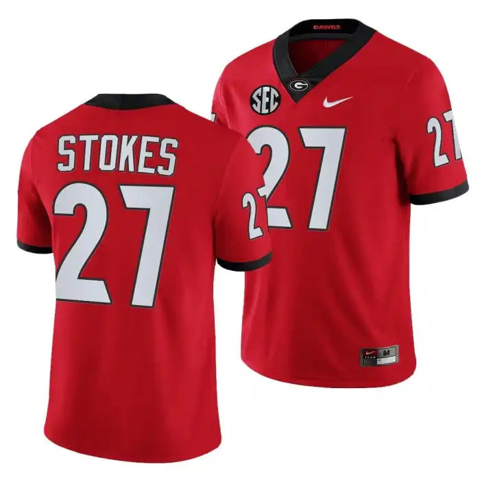 Eric Stokes Georgia Bulldogs Men's #27 Red College Football Jersey 2413XFUU2