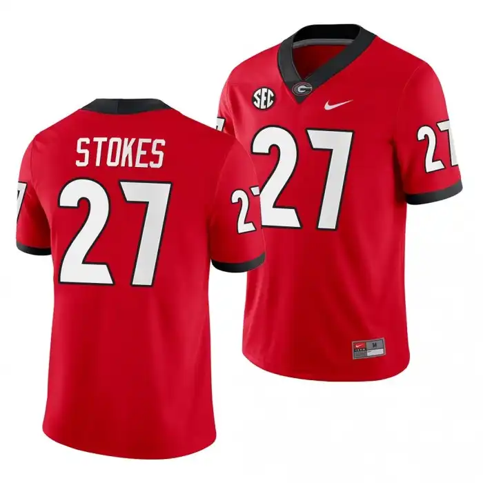 Eric Stokes Georgia Bulldogs Men's #27 Red Game College Home Football Jersey 2413SBTW2