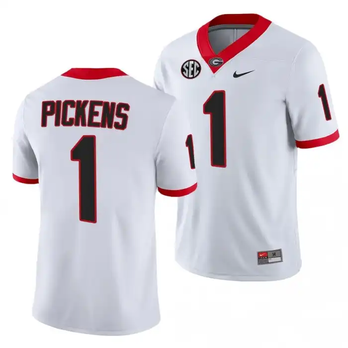 George Pickens Georgia Bulldogs Men's #1 White College 1 Football Jersey 2413RDKL1