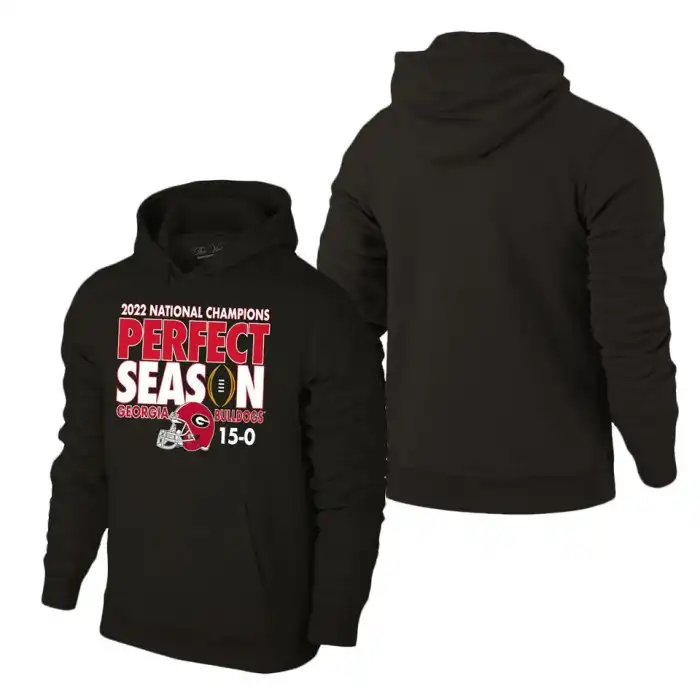 Georgia Bulldogs Men's Original Retro Brand 2022 National Champions Black College Playoff Perfect Season Pullover Football Hoodie 2413FRGN4