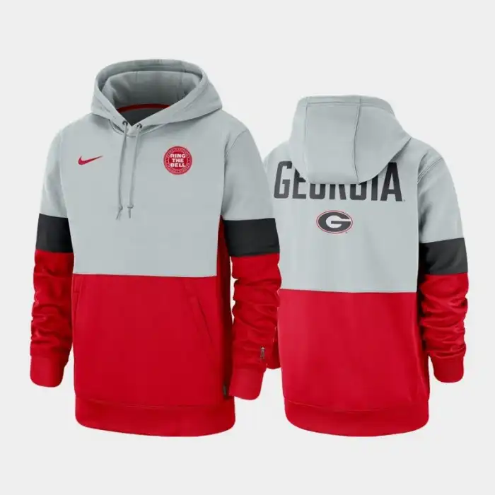 Georgia Bulldogs Men's Rivalry Gray College Pullover Red Football Hoodie 2413SOZH5