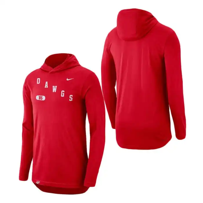 Georgia Bulldogs Men's Team Performance Red College Long Sleeve Football Hoodie 2413SRUS2