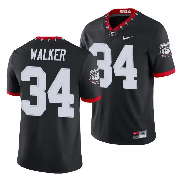 Herchel Walker Georgia Bulldogs Men's #34 Alternate Black College Game Football Jersey 2413YQOJ1