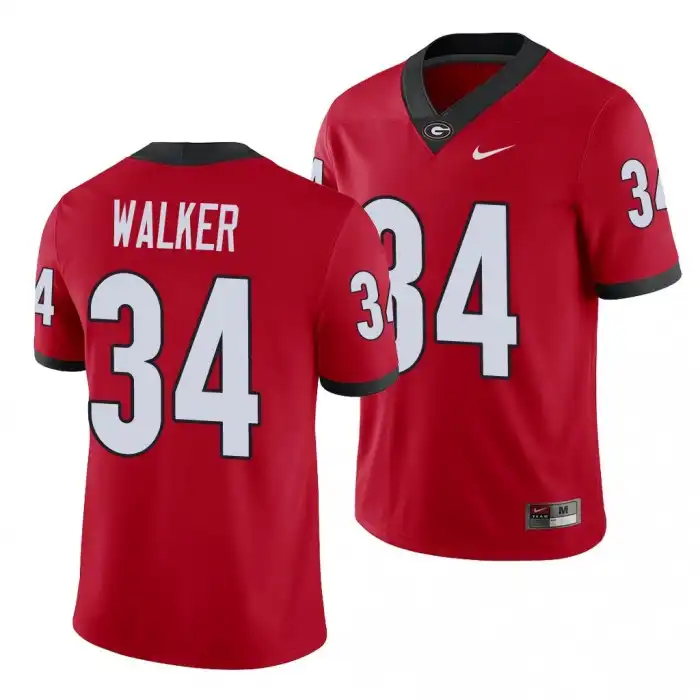 Herchel Walker Georgia Bulldogs Men's #34 Alumni Red College Player Football Jersey 2413OCEJ5