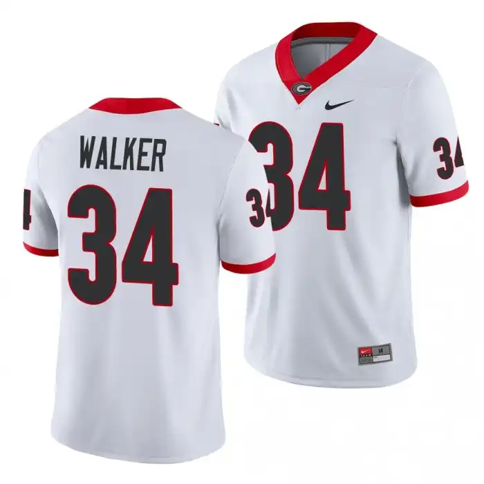 Herchel Walker Georgia Bulldogs Men's #34 Game College White Football Jersey 2413BWDW7