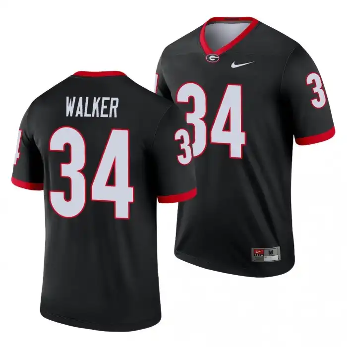 Herchel Walker Georgia Bulldogs Men's #34 Legend College Black Football Jersey 2413OGJO3