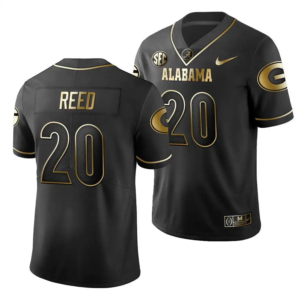 J.R. Reed Georgia Bulldogs Men's #20 2019 Limited College Black Golden Edition Football Jersey 2413IIOS0