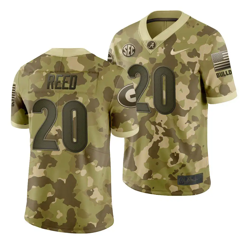 J.R. Reed Georgia Bulldogs Men's #20 Desert Camo Salute to Service College 2019 Football Jersey 2413GJMW4