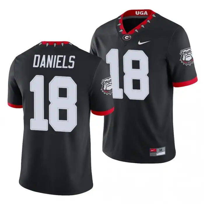 JT Daniels Georgia Bulldogs Men's #18 Alternate Black College Game Football Jersey 2413KUJY5