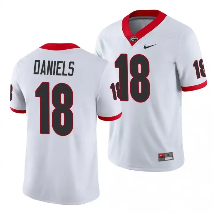 JT Daniels Georgia Bulldogs Men's #18 Game College White Football Jersey 2413SBWL3