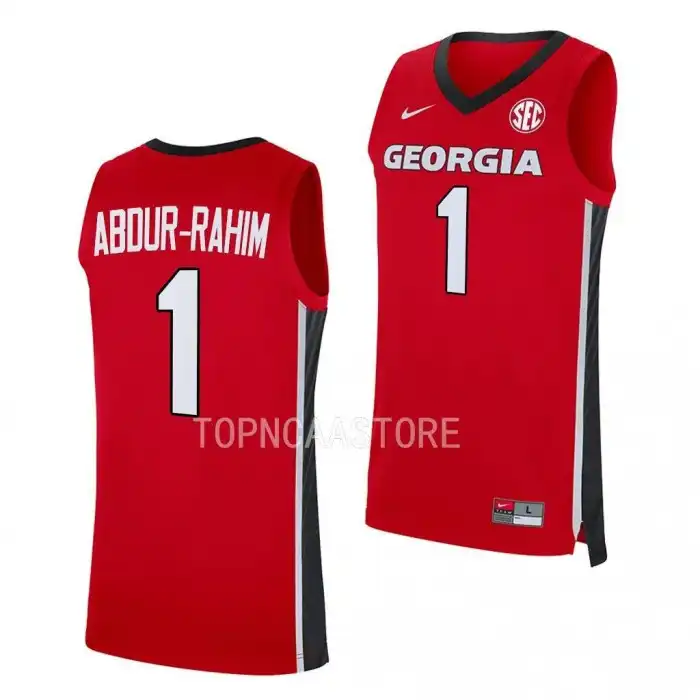 Jabri Abdur-Rahim Georgia Bulldogs Men's #1 Red 2022-23 College Replica Away Basketball Jersey 2413SFGN8