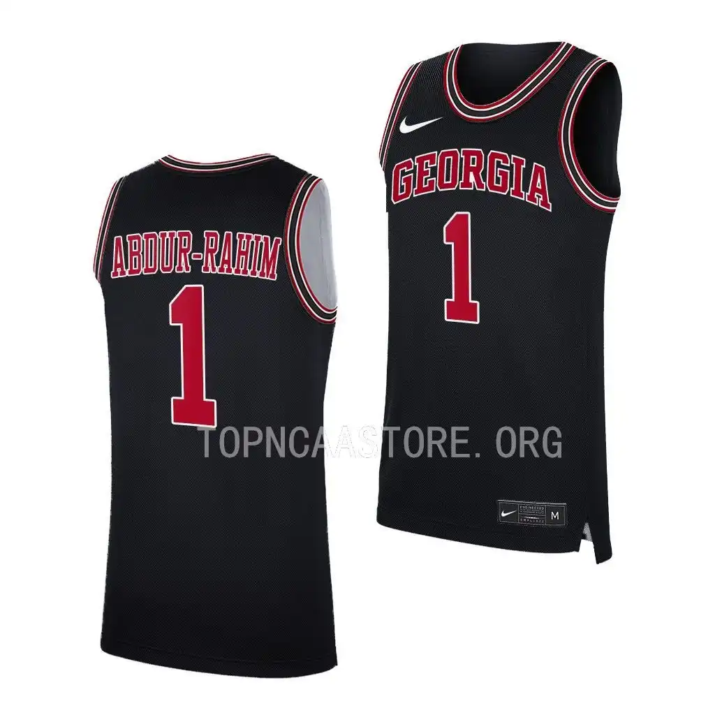 Jabri Abdur-Rahim Georgia Bulldogs Men's #1 Throwback 2022-23 College Black Basketball Jersey 2413GXBH4