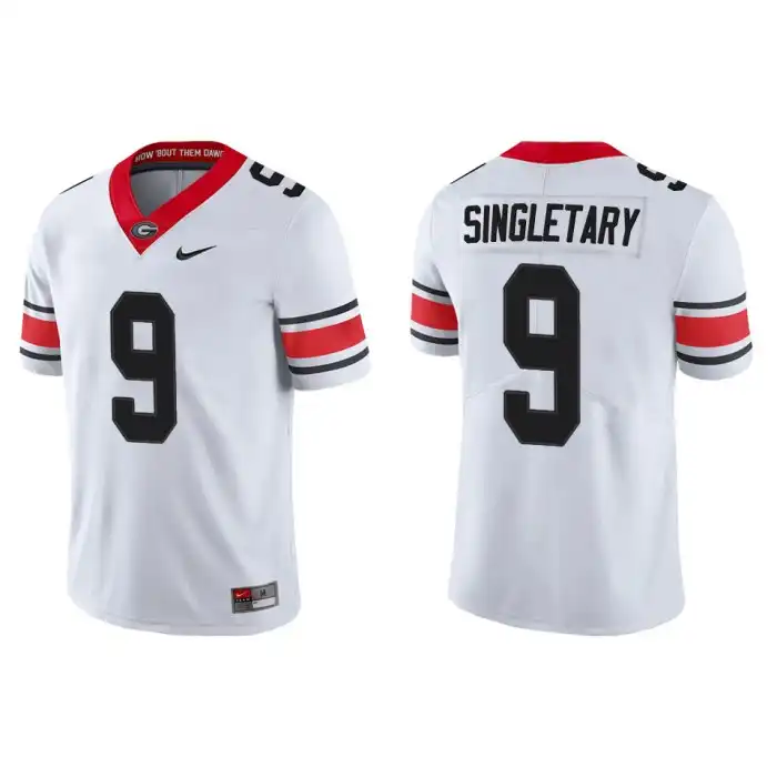 Jaheim Singletary Georgia Bulldogs Men's #9 Alternate White College Game Football Jersey 2413ASOQ3