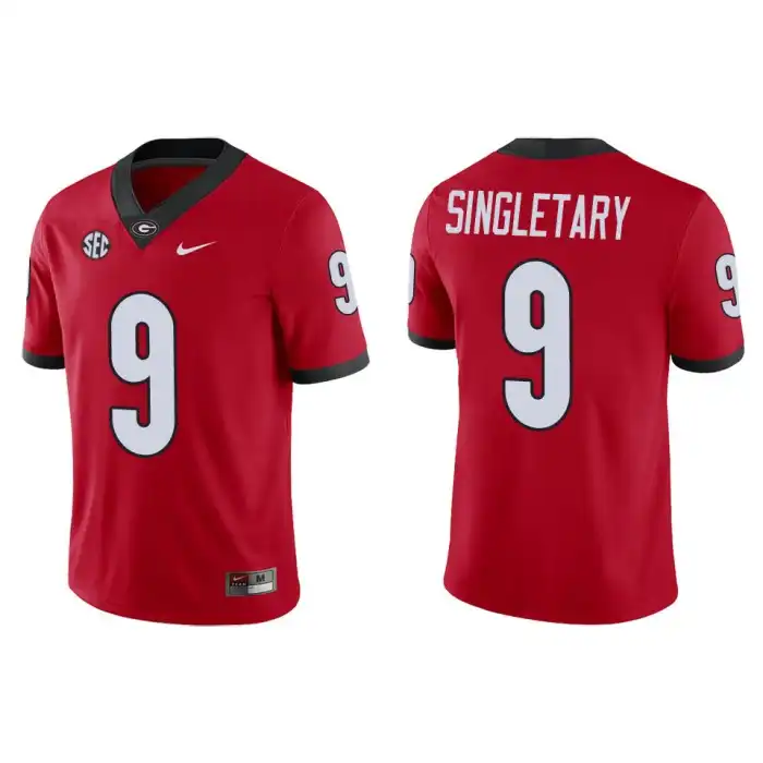 Jaheim Singletary Georgia Bulldogs Men's #9 Game College Red Football Jersey 2413GOLA7