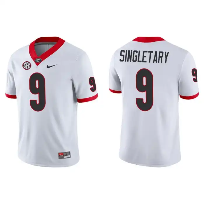 Jaheim Singletary Georgia Bulldogs Men's #9 Game College White Football Jersey 2413ZCQU0