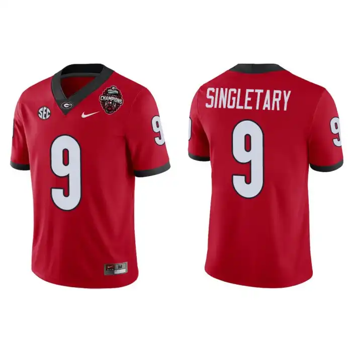 Jaheim Singletary Georgia Bulldogs Men's #9 Playoff Game College 2022 National Champions Red Football Jersey 2413HWXZ8