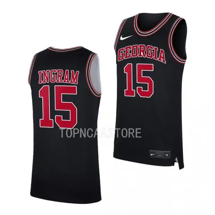 Jailyn Ingram Georgia Bulldogs Men's #15 Throwback 2022-23 College Black Basketball Jersey 2413EIHE8