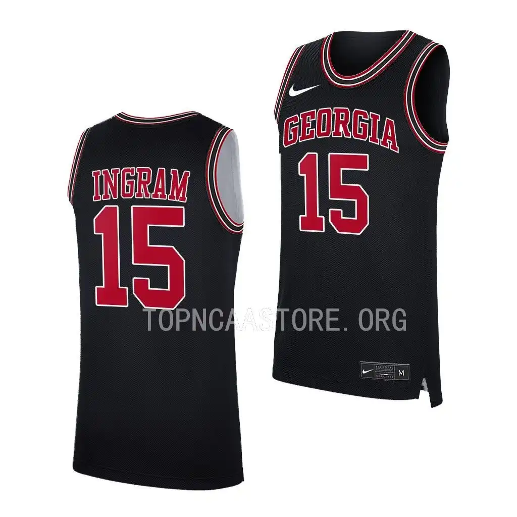 Jailyn Ingram Georgia Bulldogs Men's #15 Throwback 2022-23 College Black Basketball Jersey 2413QIBH6