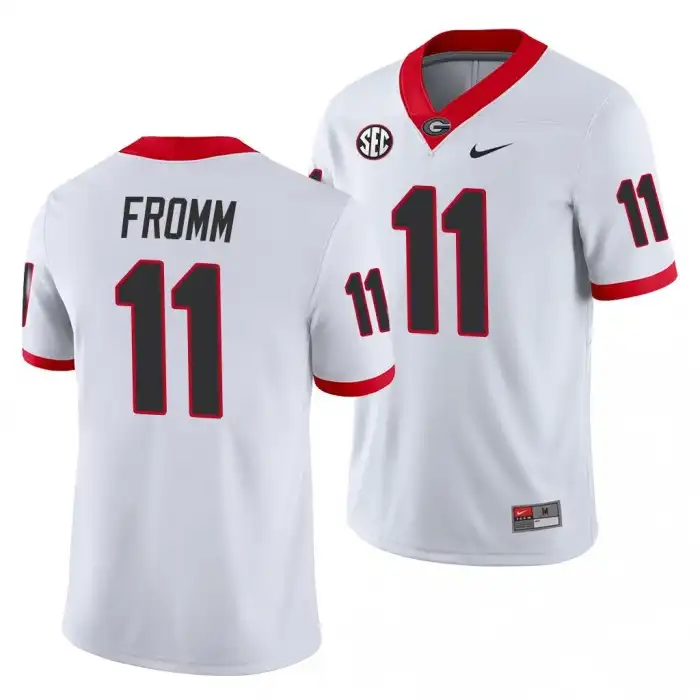 Jake Fromm Georgia Bulldogs Men's #11 Away White College Game Football Jersey 2413XVDH3