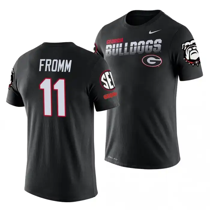 Jake Fromm Georgia Bulldogs Men's #11 Black Facility Performance College Football T-Shirt 2413YBAU0