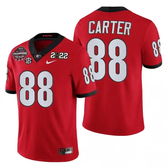 Jalen Carter Georgia Bulldogs Men's #88 2021-22 National Champions College CFP Red Football Jersey 2413EABY4