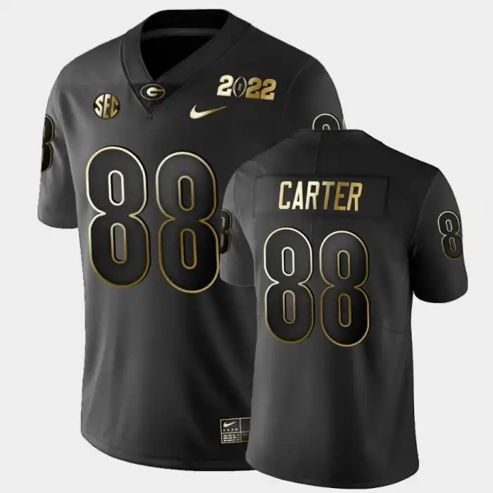 Jalen Carter Georgia Bulldogs Men's #88 2021 National Champions College Golden Black Football Jersey 2413CDBL5