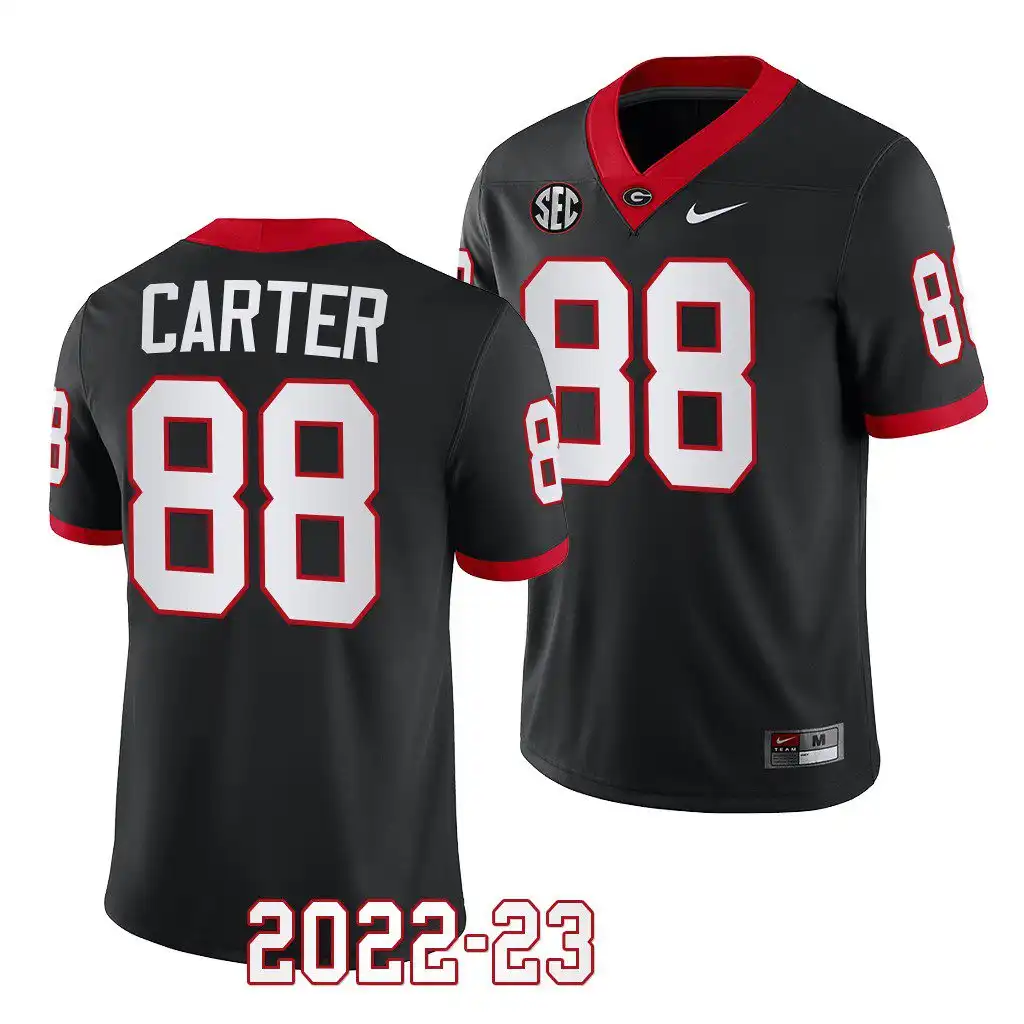 Jalen Carter Georgia Bulldogs Men's #88 2022-23 Alternate College Black Football Jersey 2413TTPR5