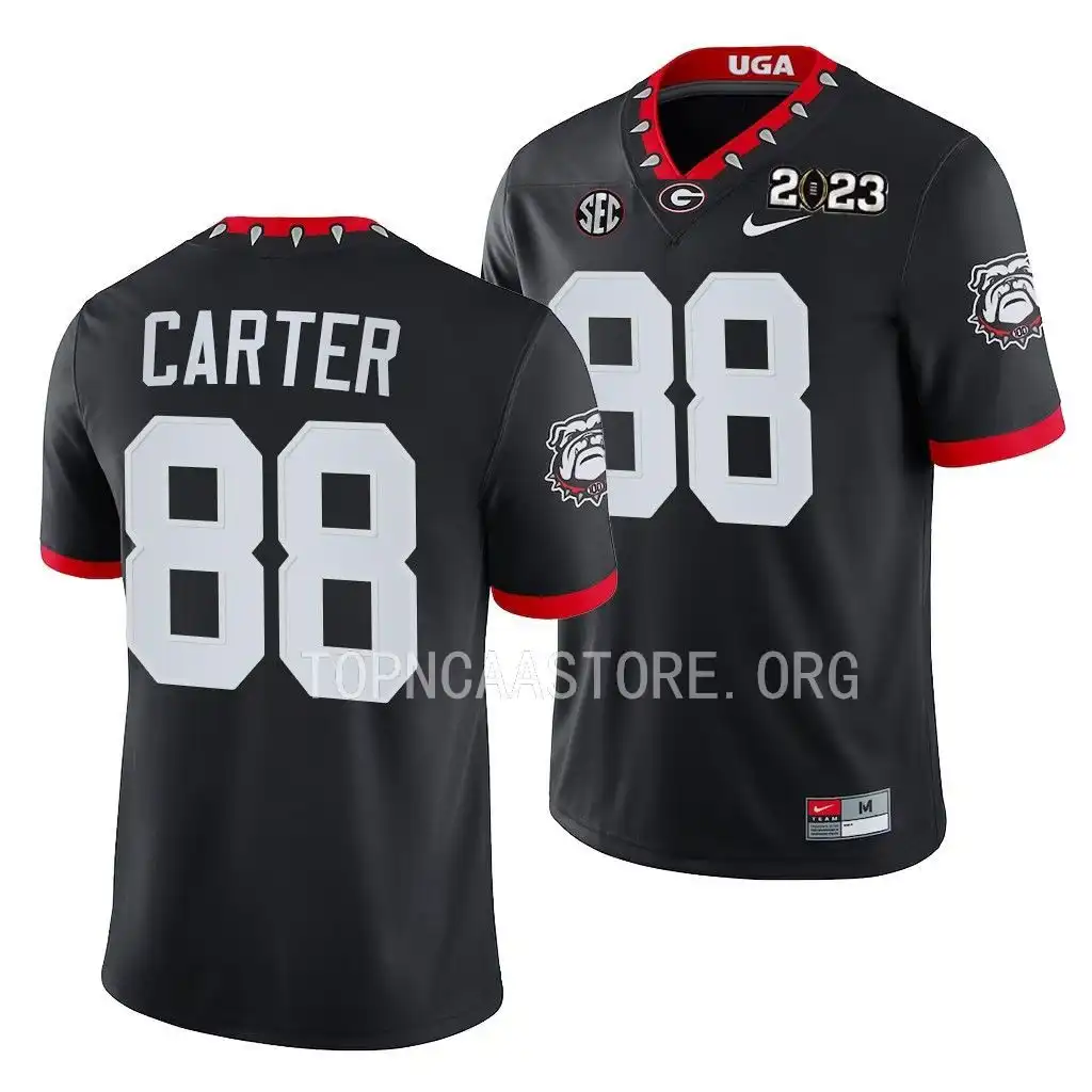 Jalen Carter Georgia Bulldogs Men's #88 2023 National Championship Playoff College Black Football Jersey 2413NXWC5