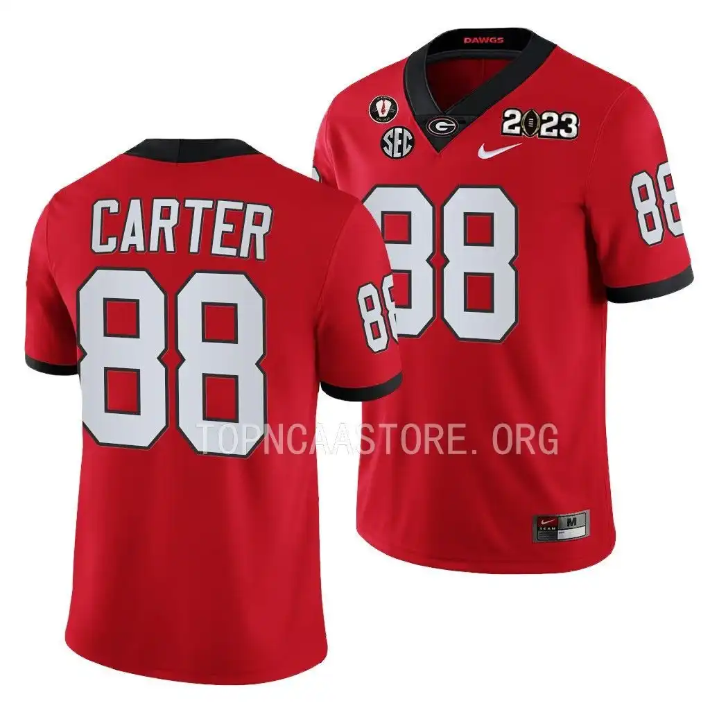 Jalen Carter Georgia Bulldogs Men's #88 2023 National Championship Playoff College Red Football Jersey 2413UORS0