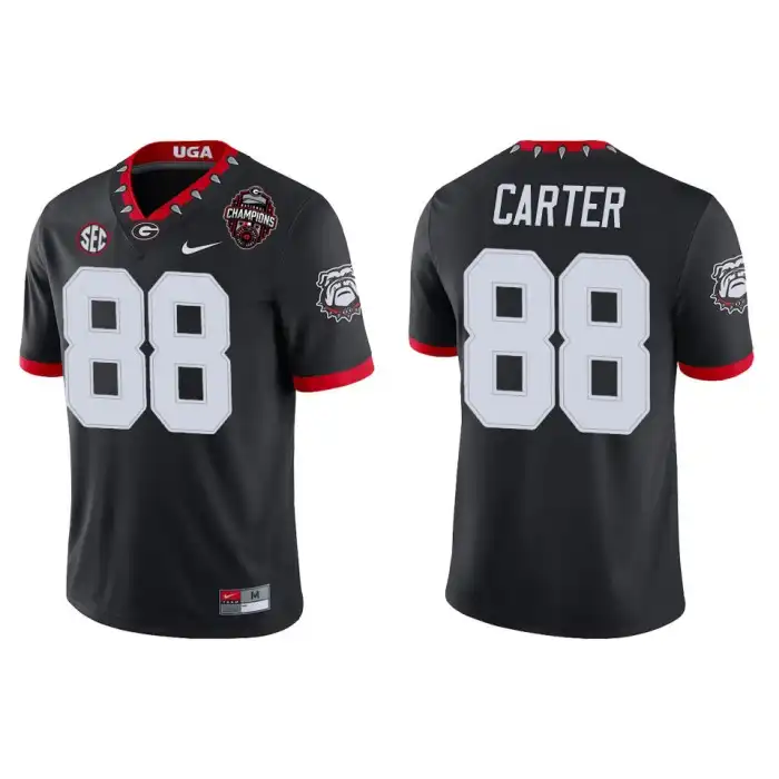 Jalen Carter Georgia Bulldogs Men's #88 Playoff Game College 2022 National Champions Black Football Jersey 2413NPZN0