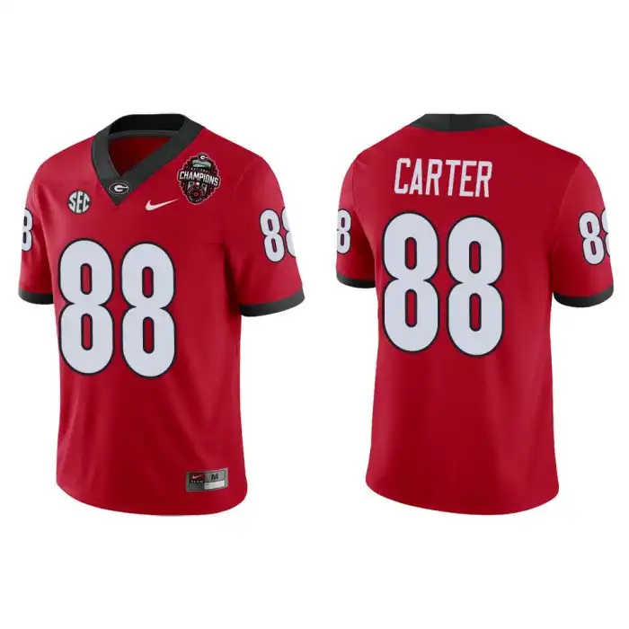 Jalen Carter Georgia Bulldogs Men's #88 Playoff Game College 2022 National Champions Red Football Jersey 2413EHNA0