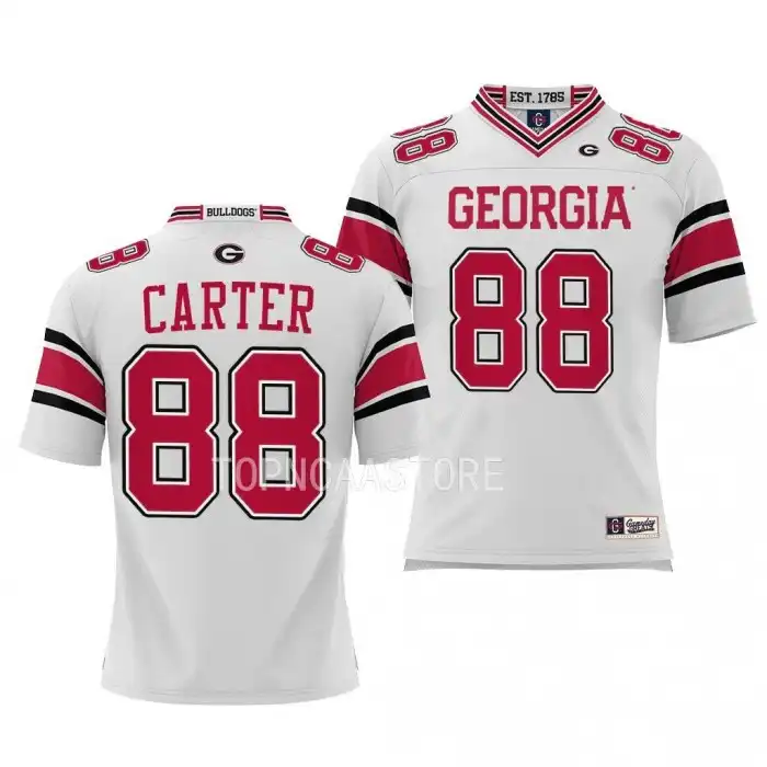 Jalen Carter Georgia Bulldogs Youth #88 White College Pick-A-Player Football Jersey 2413AJEW2