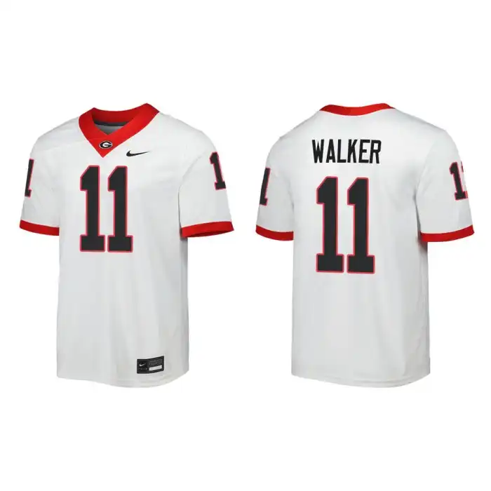 Jalon Walker Georgia Bulldogs Men's #11 Away White College Game Football Jersey 2413VNAM2