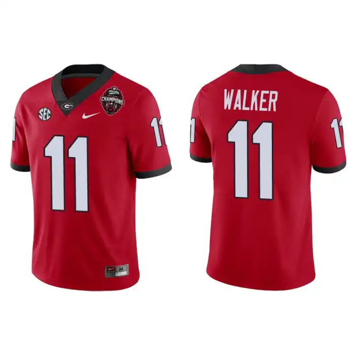 Jalon Walker Georgia Bulldogs Men's #11 Playoff Game College 2022 National Champions Red Football Jersey 2413BGPK3