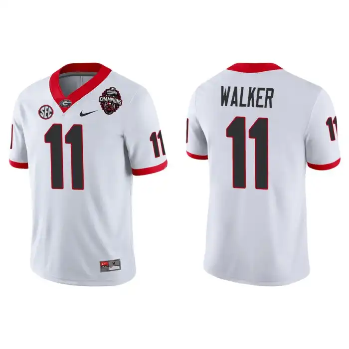 Jalon Walker Georgia Bulldogs Men's #11 Playoff Game College 2022 National Champions White Football Jersey 2413RLJA3