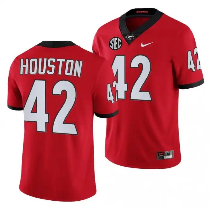 Justin Houston Georgia Bulldogs Men's #42 Red College Football Jersey 2413HXFE0