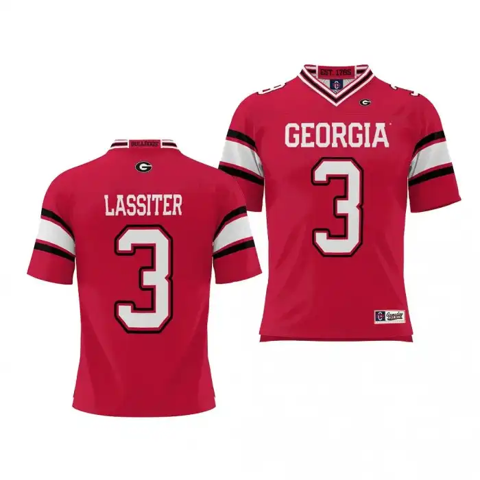 Kamari Lassiter Georgia Bulldogs Men's #3 NIL Red College Player Football Jersey 2413XGTM8