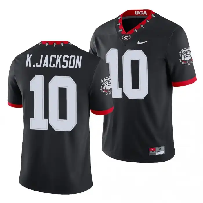 Kearis Jackson Georgia Bulldogs Men's #10 Alternate Black College Game Football Jersey 2413QVUB5